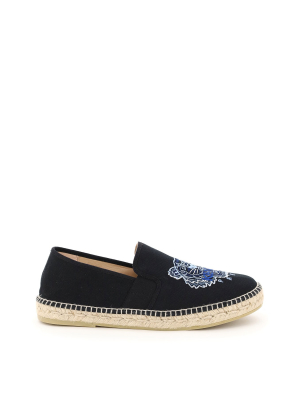 Kenzo Tiger Logo Embroidered Espadrilles