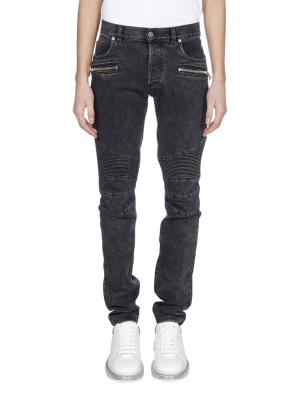 Balmain Panelled Slim-fit Jeans