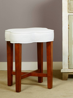 Clover Accent Stool Cherry/white - Hillsdale Furniture