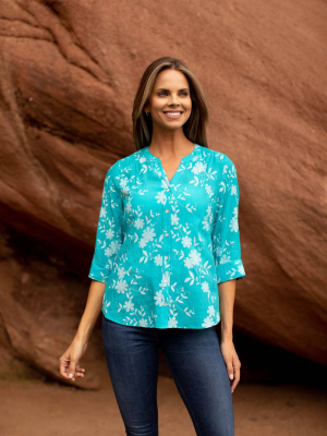 Westport Floral Button Front Shirt