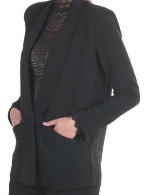 Romy Crepe Blazer Black