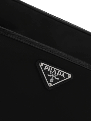 Prada Logo Plaque Shoulder Bag