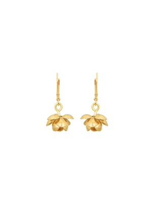 Brass Lotus Earrings