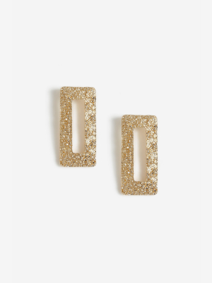 **rectangle Textured Stud Earrings