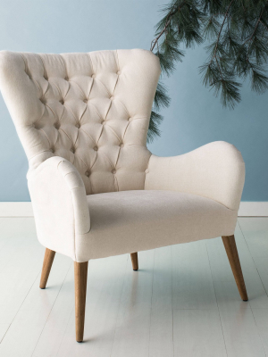 Brayden Contemporary Wingback Chair Off White - Safavieh