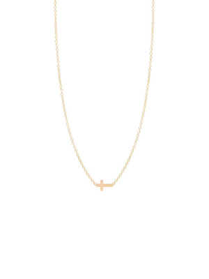 14k Itty Bitty Cross Necklace