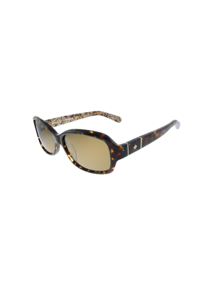 Kate Spade Cheyenne/p/s Cx4 Womens Rectangle Polarized Sunglasses Havana 55mm