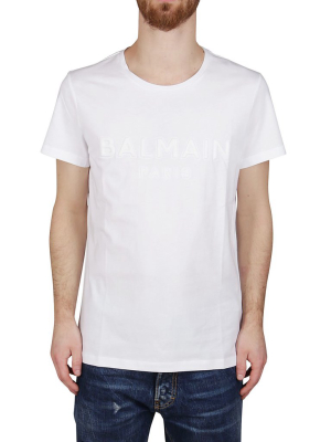 Balmain Logo Embossed T-shirt