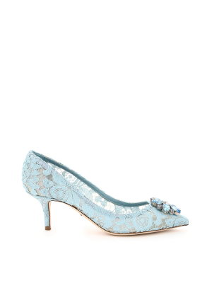 Dolce & Gabbana Taormina Lace Embellished Pumps