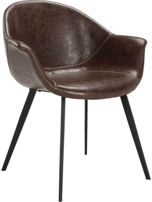 Duke Leather Tub Chair (set Of 2)