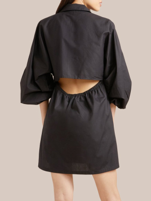 Clara Open-back Button Down Dress