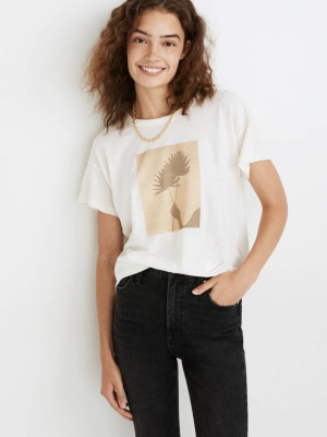 Rooftop Garden Graphic Whisper Cotton Rib-crewneck Tee