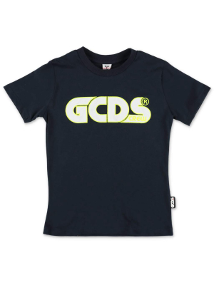 Gcds Kids Logo Embroidered T-shirt