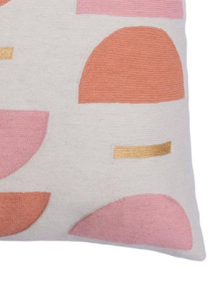 Melanie Wool Floor Pillow Cover - Coral