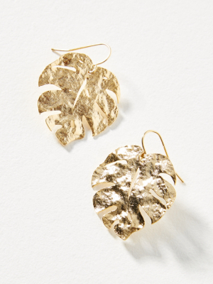 Monstera Leaf Drop Earrings