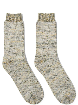 Tri-color Wool Crew Socks