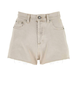 Saint Laurent Raw Hem Denim Shorts