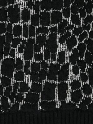 Saint Laurent Mosaic Pattern Knitted Sweater