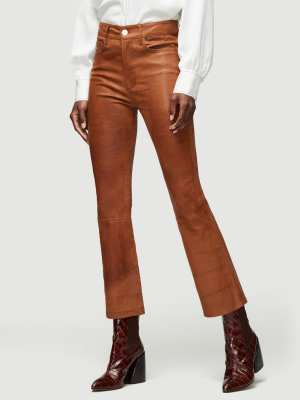 Leather Le Crop Mini Boot -- Tobacco