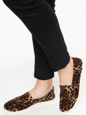 Leopard Suede Casual Loafer Flats