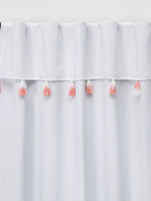 Ombre Tassel Valence Blackout Window Curtain Panel - Pillowfort™