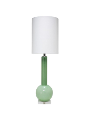 Jamie Young Studio Table Lamp In Leaf Green Glass