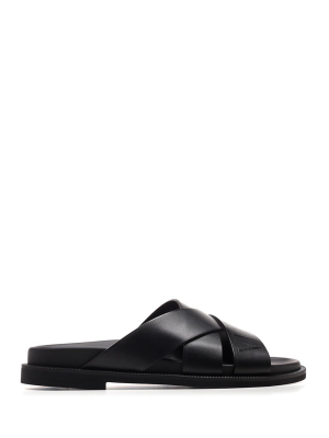 Valentino Vltn Logo Embossed Sandals