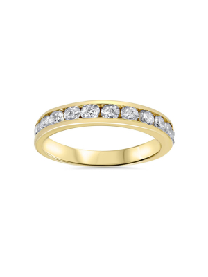 Pompeii3 1 Ct Diamond Wedding Anniversary Ring 14k Yellow Gold Ring Band