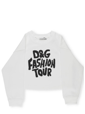 Dolce & Gabbana Kids Slogan Printed Sweatshirt