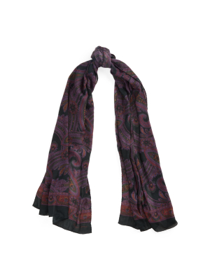 Paisley-print Cashmere Scarf