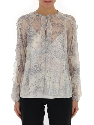 Red Valentino Sheer Printed Blouse