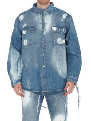 424 Paint Effect Denim Jacket