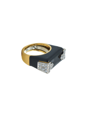 Hero Ring - Black Enamel