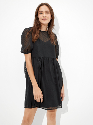 Ae High Neck Babydoll Dress