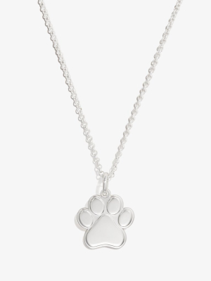 Engravable Paw Print Charm Necklace, 21''