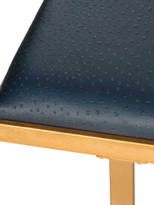 Michaela Loft Bench/coffee Table Navy/gold