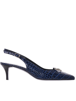 Croco Leather Heel (l-amfora-blue-croco)