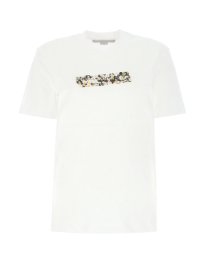 Stella Mccartney Logo Floral Print T-shirt