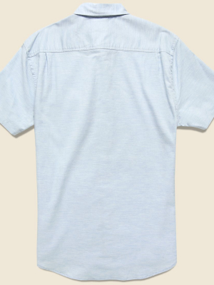 Stretch Oxford Shirt - Blue Heather