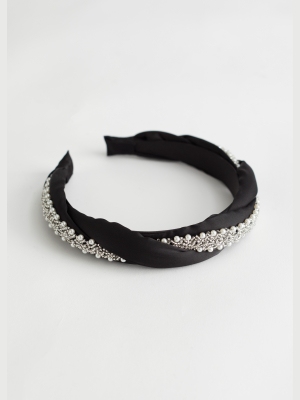 Pearl Embroidered Alice Headband