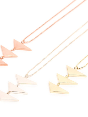 Bizarre Love Triangle Drop Necklace