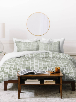 Pine Needle Checkers Duvet Set - Deny Designs