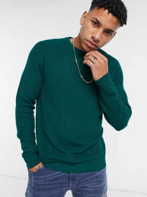 Selected Homme Sweater With Crew Neck In Green