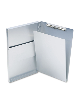 Saunders Snapak Aluminum Side-open Forms Folder 1/2" Clip 8 1/2 X 14 Sheets Silver 10519