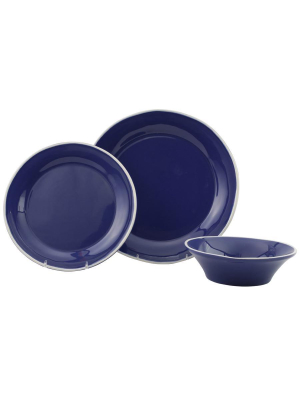 Vietri Chroma Blue 3-piece Place Setting