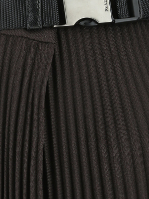 Prada Pleated Belted Skirt