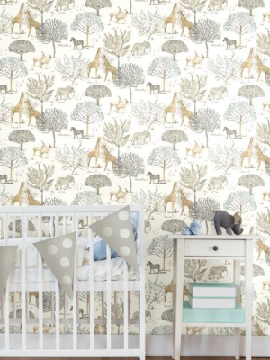 On The Savanna Wallpaper In Neutral From The A Perfect World Collection By York Wallcoverings