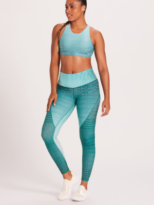 Croc High Waisted Slice Legging - High Tide