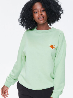 Embroidered Fox Sweatshirt