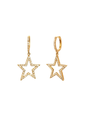 Star Earrings - Yellow Gold